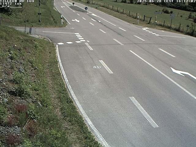 Webcam sur la RD164 à Tilleux. Vue orientée vers Neufchâteau