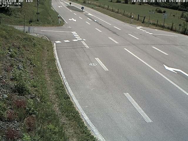 Webcam sur la RD164 à Tilleux. Vue orientée vers Neufchâteau