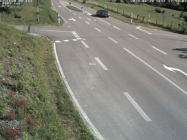 Webcam sur la RD164 à Tilleux. Vue orientée vers Neufchâteau