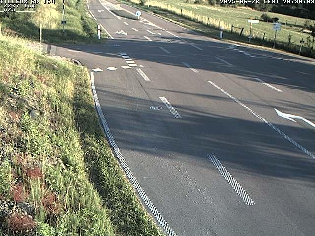 Webcam sur la RD164 à Tilleux. Vue orientée vers Neufchâteau