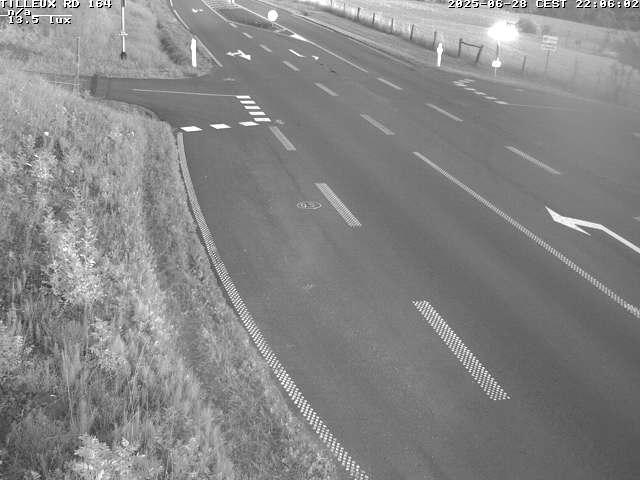 Webcam sur la RD164 à Tilleux. Vue orientée vers Neufchâteau