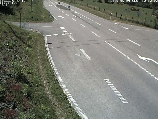 Webcam sur la RD164 à Tilleux. Vue orientée vers Neufchâteau