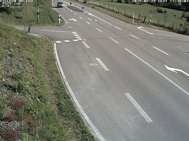 Webcam sur la RD164 à Tilleux. Vue orientée vers Neufchâteau