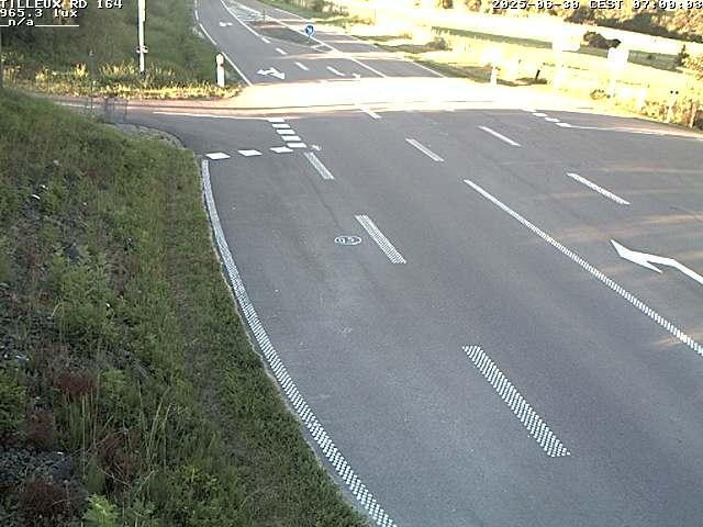 Webcam sur la RD164 à Tilleux. Vue orientée vers Neufchâteau