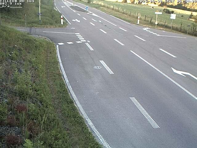 Webcam sur la RD164 à Tilleux. Vue orientée vers Neufchâteau