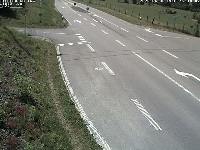 Webcam sur la RD164 à Tilleux. Vue orientée vers Neufchâteau