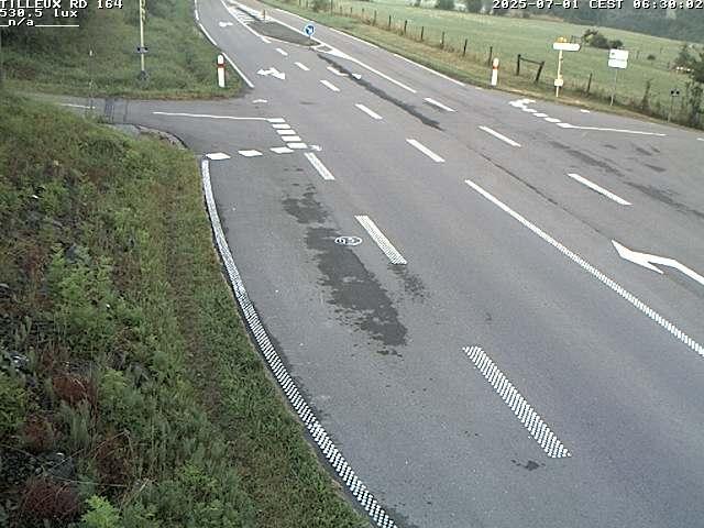 Webcam sur la RD164 à Tilleux. Vue orientée vers Neufchâteau