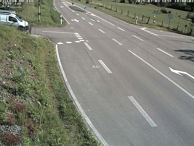 Webcam sur la RD164 à Tilleux. Vue orientée vers Neufchâteau