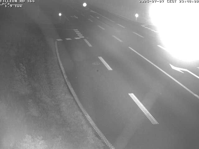 Webcam sur la RD164 à Tilleux. Vue orientée vers Neufchâteau