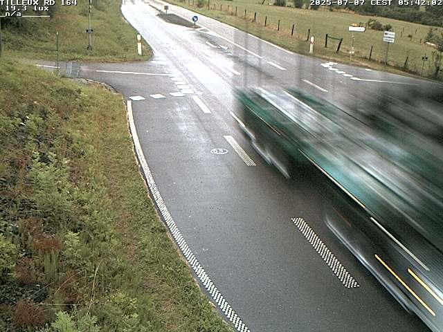 Webcam sur la RD164 à Tilleux. Vue orientée vers Neufchâteau
