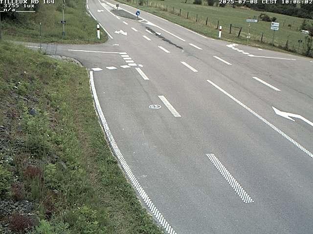 Webcam sur la RD164 à Tilleux. Vue orientée vers Neufchâteau