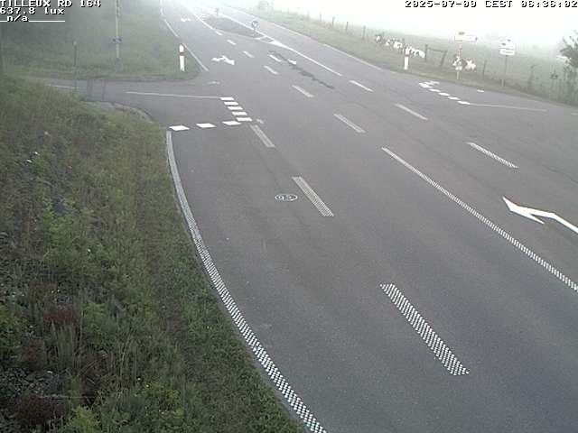 Webcam sur la RD164 à Tilleux. Vue orientée vers Neufchâteau