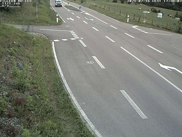 Webcam sur la RD164 à Tilleux. Vue orientée vers Neufchâteau