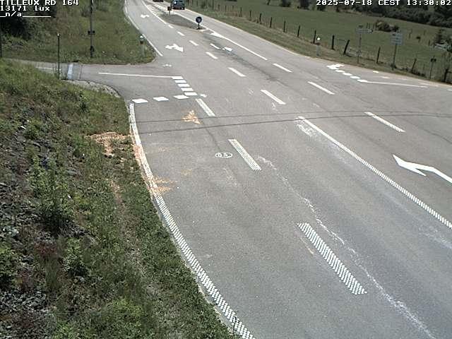 Webcam sur la RD164 à Tilleux. Vue orientée vers Neufchâteau