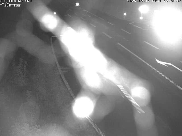 Webcam sur la RD164 à Tilleux. Vue orientée vers Neufchâteau