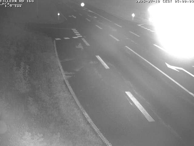 Webcam sur la RD164 à Tilleux. Vue orientée vers Neufchâteau