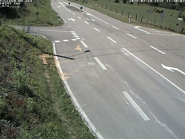 Webcam sur la RD164 à Tilleux. Vue orientée vers Neufchâteau