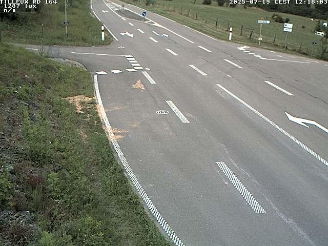 Webcam sur la RD164 à Tilleux. Vue orientée vers Neufchâteau