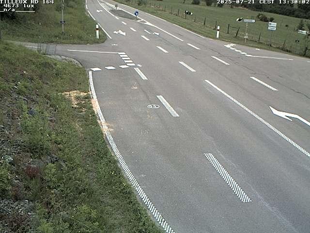 Webcam sur la RD164 à Tilleux. Vue orientée vers Neufchâteau
