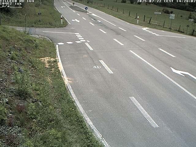 Webcam sur la RD164 à Tilleux. Vue orientée vers Neufchâteau