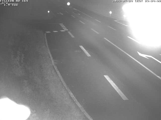 Webcam sur la RD164 à Tilleux. Vue orientée vers Neufchâteau