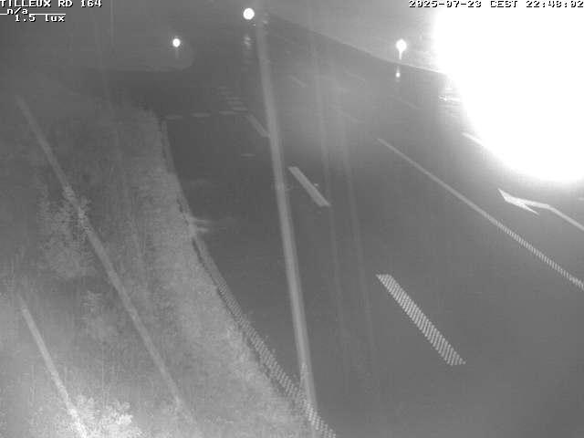 Webcam sur la RD164 à Tilleux. Vue orientée vers Neufchâteau