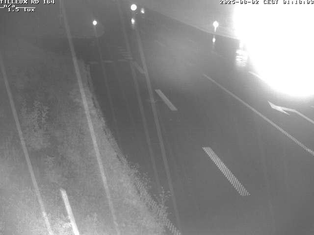 Webcam sur la RD164 à Tilleux. Vue orientée vers Neufchâteau