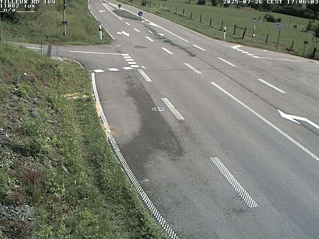 Webcam sur la RD164 à Tilleux. Vue orientée vers Neufchâteau