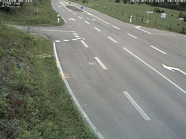 Webcam sur la RD164 à Tilleux. Vue orientée vers Neufchâteau