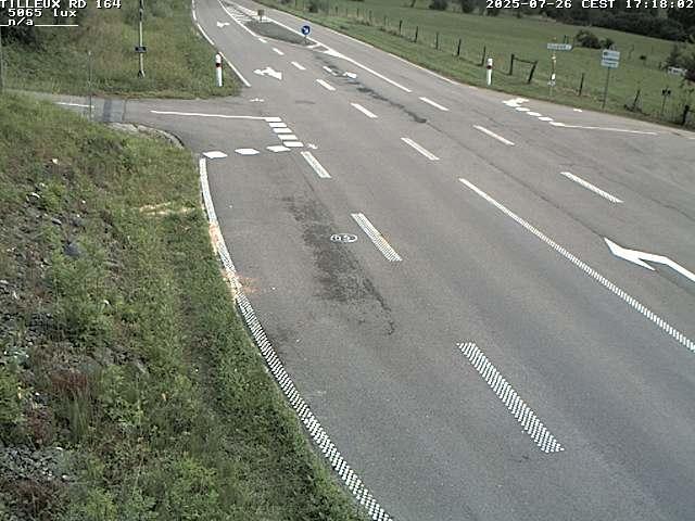 Webcam sur la RD164 à Tilleux. Vue orientée vers Neufchâteau