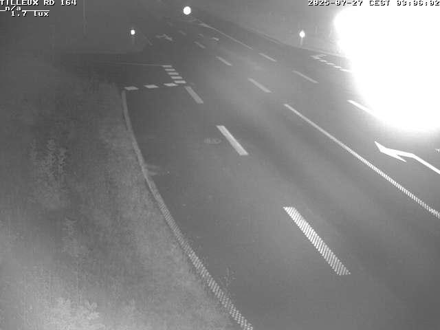 Webcam sur la RD164 à Tilleux. Vue orientée vers Neufchâteau