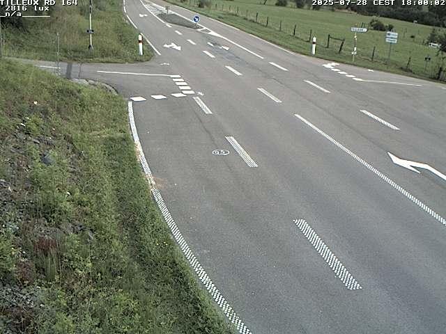 Webcam sur la RD164 à Tilleux. Vue orientée vers Neufchâteau