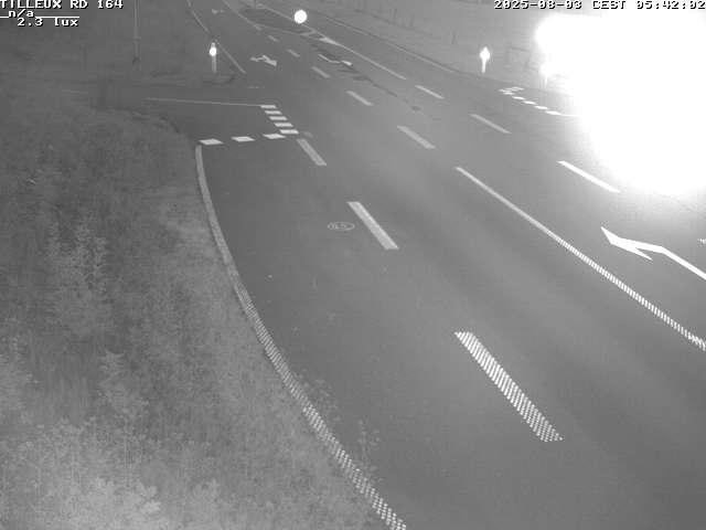 Webcam sur la RD164 à Tilleux. Vue orientée vers Neufchâteau