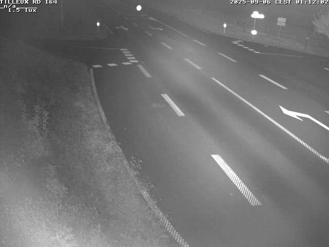 Webcam sur la RD164 à Tilleux. Vue orientée vers Neufchâteau