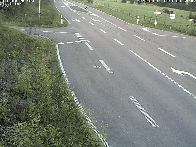 Webcam sur la RD164 à Tilleux. Vue orientée vers Neufchâteau