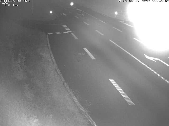 Webcam sur la RD164 à Tilleux. Vue orientée vers Neufchâteau