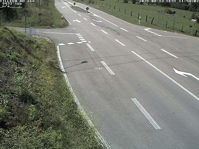 Webcam sur la RD164 à Tilleux. Vue orientée vers Neufchâteau
