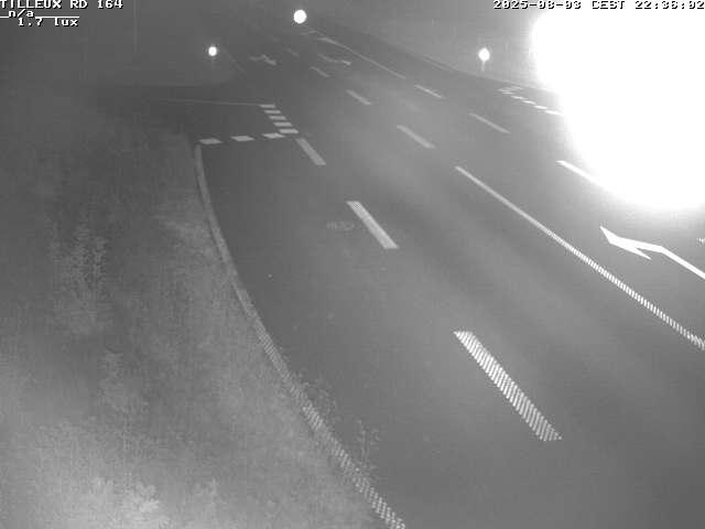 Webcam sur la RD164 à Tilleux. Vue orientée vers Neufchâteau