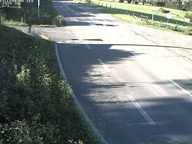 Webcam sur la RD164 à Tilleux. Vue orientée vers Neufchâteau