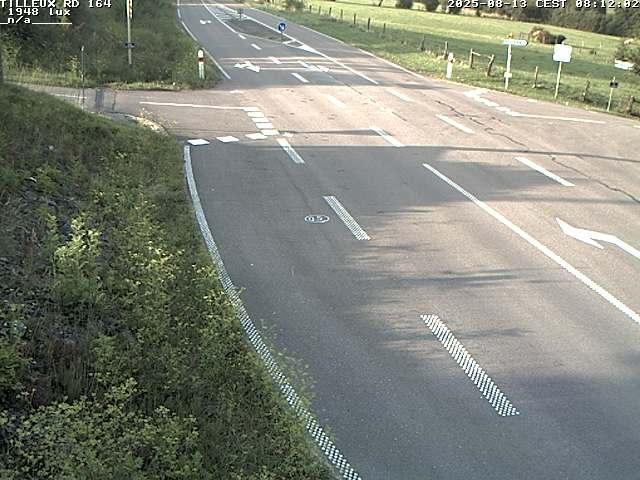 Webcam sur la RD164 à Tilleux. Vue orientée vers Neufchâteau