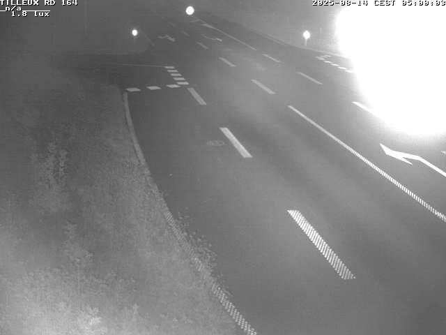 Webcam sur la RD164 à Tilleux. Vue orientée vers Neufchâteau