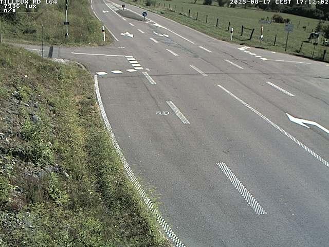 Webcam sur la RD164 à Tilleux. Vue orientée vers Neufchâteau