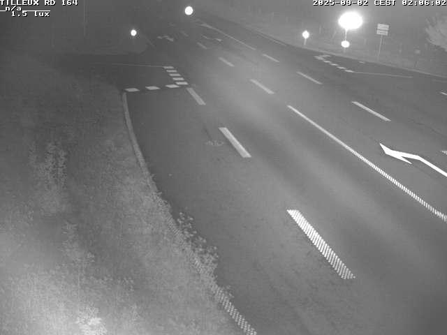 Webcam sur la RD164 à Tilleux. Vue orientée vers Neufchâteau