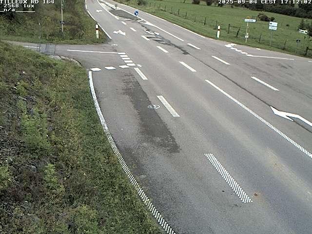 Webcam sur la RD164 à Tilleux. Vue orientée vers Neufchâteau