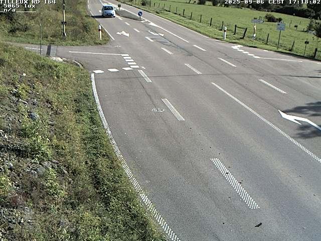 Webcam sur la RD164 à Tilleux. Vue orientée vers Neufchâteau