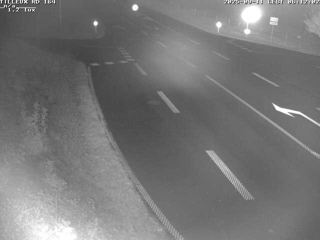 Webcam sur la RD164 à Tilleux. Vue orientée vers Neufchâteau