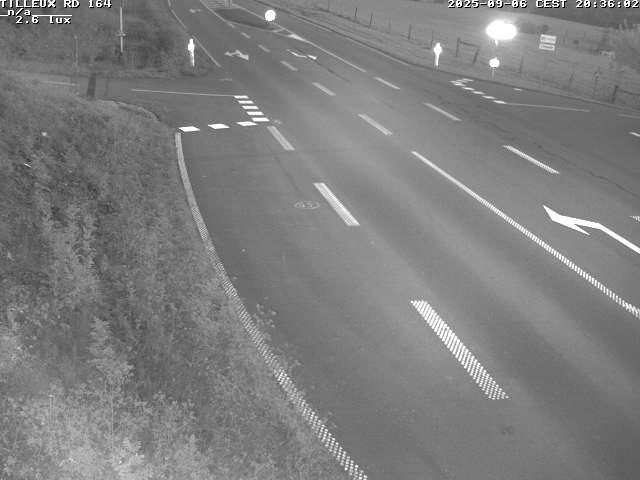 Webcam sur la RD164 à Tilleux. Vue orientée vers Neufchâteau