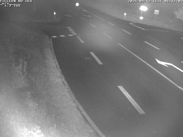 Webcam sur la RD164 à Tilleux. Vue orientée vers Neufchâteau