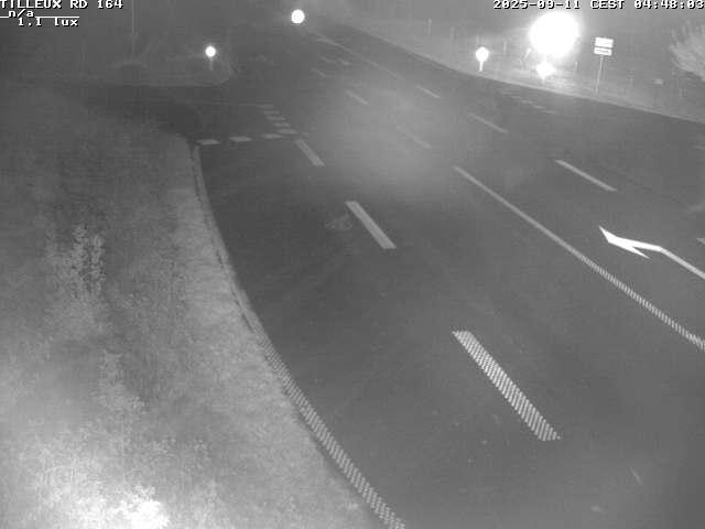 Webcam sur la RD164 à Tilleux. Vue orientée vers Neufchâteau