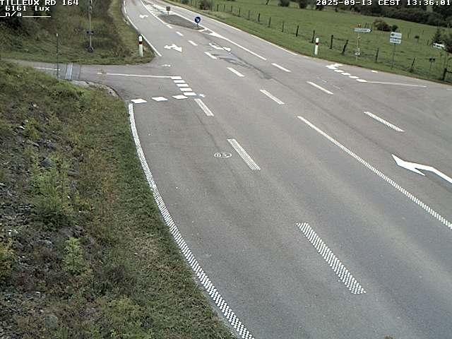 Webcam sur la RD164 à Tilleux. Vue orientée vers Neufchâteau